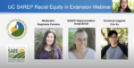 Three person panel description for Racial Equity webinar