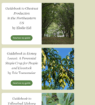 pictures of different temperate tree guides available through a completed project